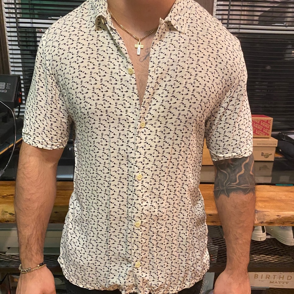 ALLSAINTS MENS CASUAL BUTTON UP